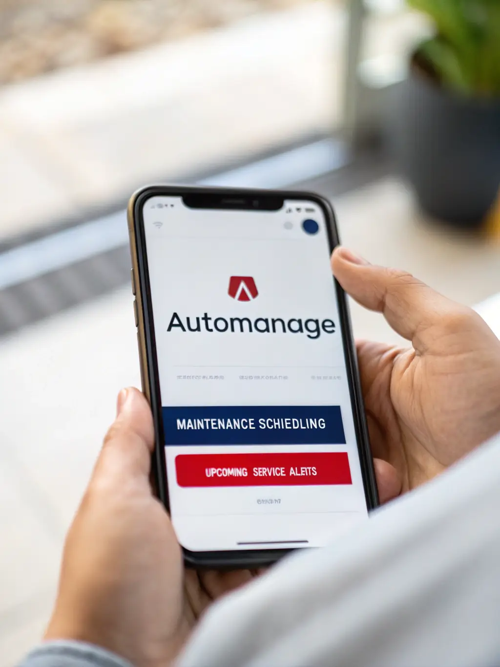 A mobile app interface displaying maintenance schedules, service records, and automated reminders for vehicle maintenance, tailored for coastal conditions.